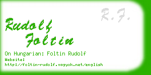 rudolf foltin business card